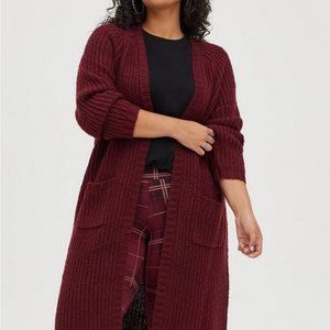 Chunky Duster Open Front Sweater